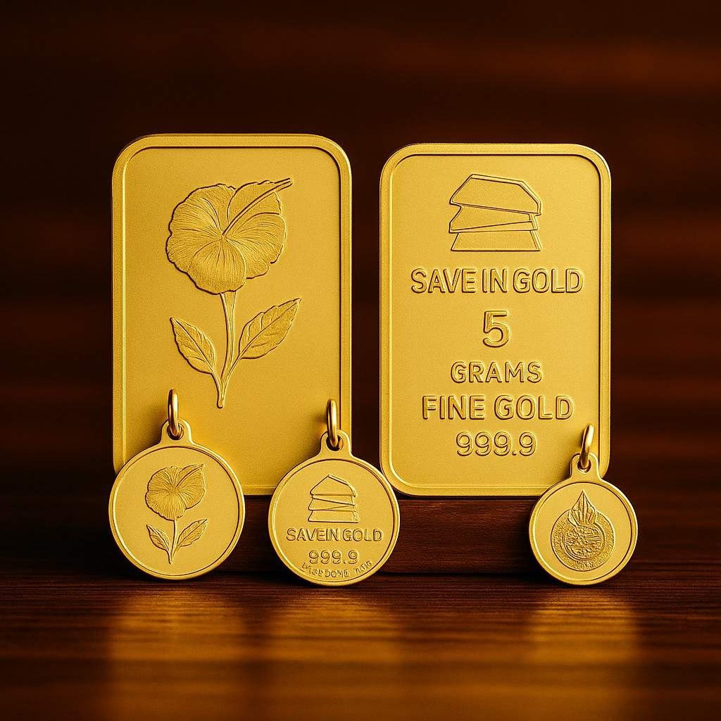 5 Grams Gold Bar Set