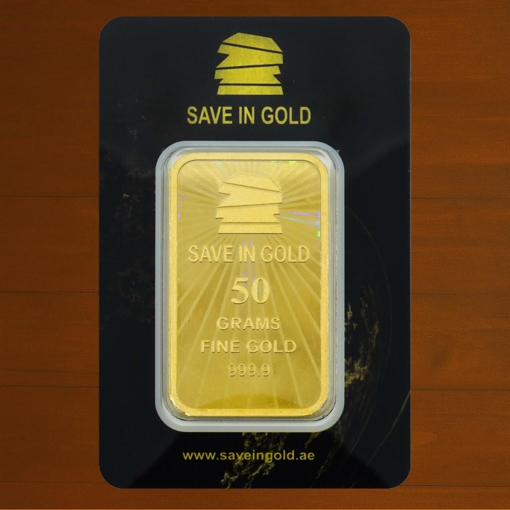 50 Grams Floral Gold Bar